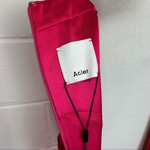 New With Tags Acler Palmera Dress Fuscia Pink Long Maxi Evening Dress Size 4 - Picture 7 of 10
